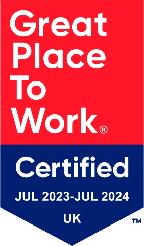 London Great Place to Work 2023 Certification Badge